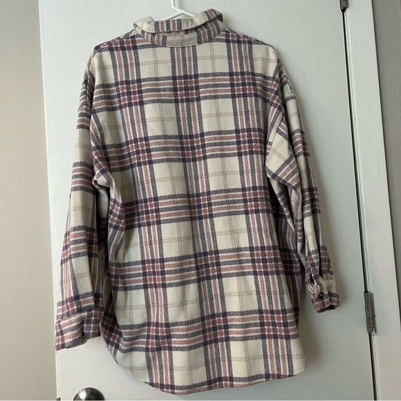 Style Rack Wool Blend Plaid Shacket - Picture 3 of 5